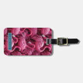 Étiquette À Bagage Flamants roses roses étiquettes bagages (Devant horizontal)