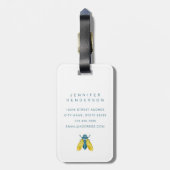 Étiquette À Bagage Flamants roses roses étiquettes bagages (Dos Vertical)