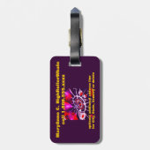 Étiquette À Bagage Flambeur de joueur de casino (Dos Vertical)