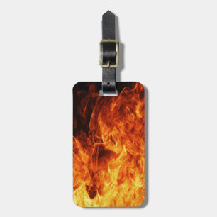 Étiquette À Bagage Flamme orange