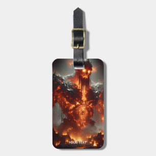 Étiquette À Bagage Flammes élémentaires d'Imaginaire