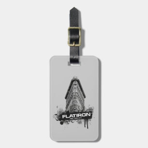 Étiquette À Bagage Flatiron construisant l'étiquette de bagages de