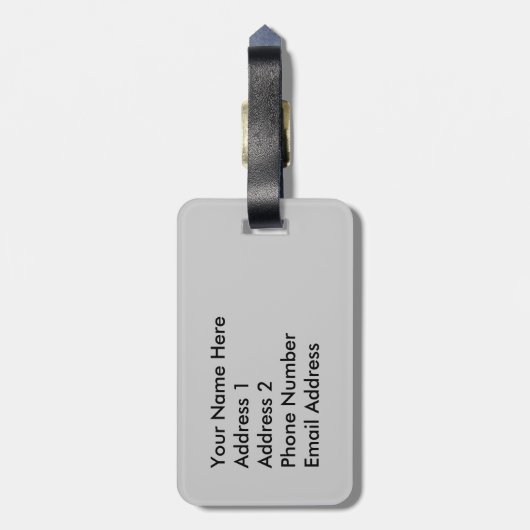 Étiquette À Bagage Flatiron construisant l'étiquette de bagages de (Dos Vertical)