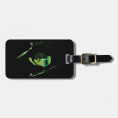 Étiquette À Bagage Flèche | Découpe verte avec flèche (Devant horizontal)