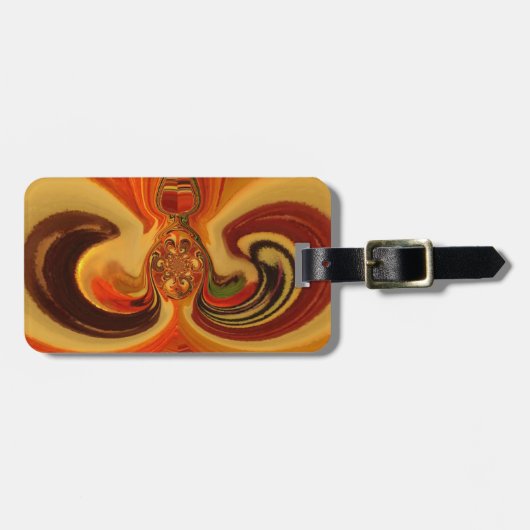 Étiquette À Bagage Flèches Abstraites avec Teardrop Center Art Print (Devant horizontal)