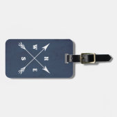 Étiquette À Bagage Flèches compass (Devant horizontal)