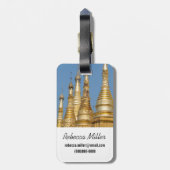 Étiquette À Bagage Flèches de la pagode Shwedagon (Dos Vertical)