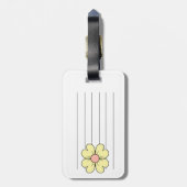 Étiquette À Bagage fleur (Dos Vertical)
