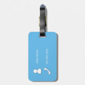 Étiquette À Bagage Fleur (Dos Vertical)