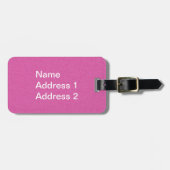 Étiquette À Bagage Fleur blanc de marguerite rose (Devant horizontal)