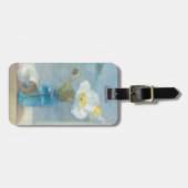 Étiquette À Bagage Fleur blanche donnant sur la mer (Devant horizontal)