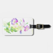 Étiquette À Bagage Fleur convolvulse aquarelle peinte (Devant horizontal)