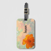 Étiquette À Bagage Fleur Cosmos orange (Devant Vertical)