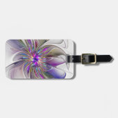 Étiquette À Bagage Fleur d'art Abstrait, énergique et coloré (Devant horizontal)