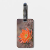 Étiquette À Bagage Fleur de cactus orange (Dos Vertical)