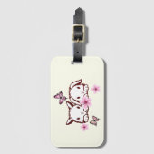 Étiquette À Bagage Fleur de cerisier de lapin personnalisée (Devant Vertical)