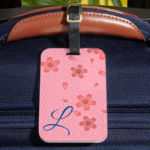 Étiquette À Bagage Fleur de cerisier rose