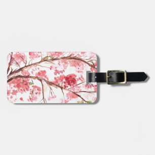 Étiquette À Bagage Fleur de cerisier rose Sakura japonais asiatique