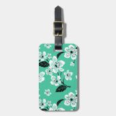 ÉTIQUETTE À BAGAGE FLEUR DE CERISIER - SAKURA (MENTHE) (Devant Vertical)