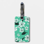 ÉTIQUETTE À BAGAGE FLEUR DE CERISIER - SAKURA (MENTHE) (Dos Vertical)