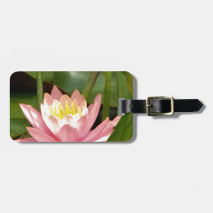 Étiquette À Bagage Fleur de laine d'eau rose de lotus