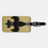 Étiquette À Bagage Fleur De Lis (Devant horizontal)