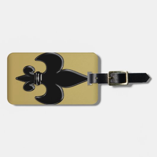 Étiquette À Bagage Fleur De Lis (Devant horizontal)