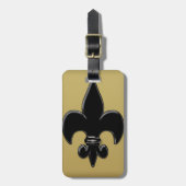 Étiquette À Bagage Fleur De Lis (Devant Vertical)