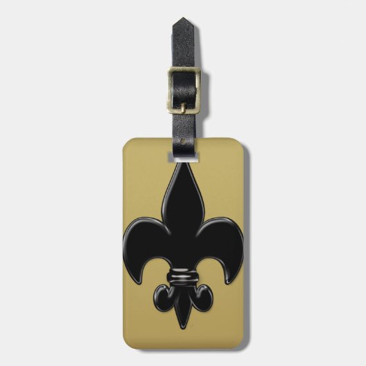 Étiquette À Bagage Fleur De Lis (Devant Vertical)