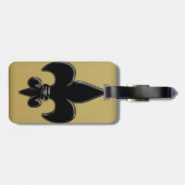 Étiquette À Bagage Fleur De Lis (Dos horizontal)