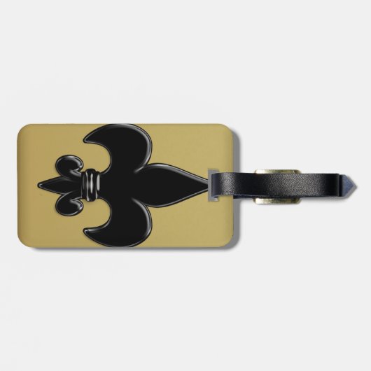Étiquette À Bagage Fleur De Lis (Dos horizontal)