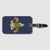 Étiquette À Bagage Fleur de Lis (Devant Horizontal)