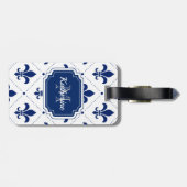 Étiquette À Bagage Fleur de lis Motif (Dos horizontal)
