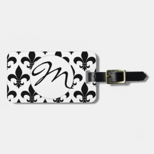 Étiquette À Bagage Fleur de lis Motif Classic