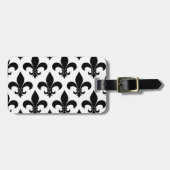 Étiquette À Bagage Fleur de lis Motif Classic (Devant horizontal)