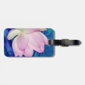 Étiquette À Bagage Fleur de Lotus délicate et sens (Dos horizontal)
