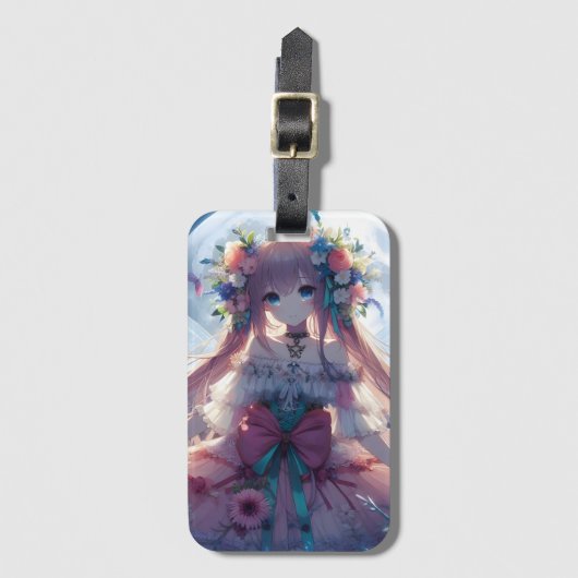 Étiquette À Bagage Fleur de lune d'Anime (Devant Vertical)