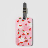 Étiquette À Bagage Fleur de pastèque - Fun Summer Floral Patch" (Devant Vertical)