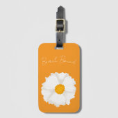 Étiquette À Bagage Fleur de pavot blanche jaune (Devant Vertical)