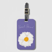 Étiquette À Bagage Fleur de pavot blanche violette (Devant Vertical)