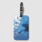 Étiquette À Bagage Fleur de pavot bleu de jardin de nature (Devant Vertical)