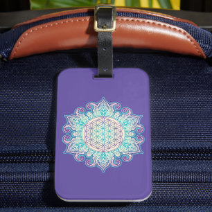 Étiquette À Bagage Fleur De Vie - Indien Mandala 2