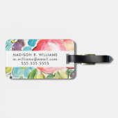 Étiquette À Bagage Fleur délice II (Dos horizontal)