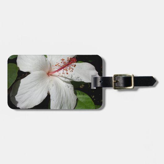 Étiquette À Bagage Fleur d'Hibiscus d'Hawaii (Devant horizontal)