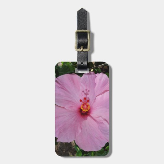 Étiquette À Bagage Fleur d'Hibiscus d'Hawaii (Devant Vertical)