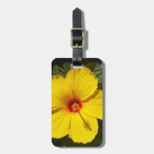 Étiquette À Bagage Fleur d'Hibiscus jaune (Devant Vertical)