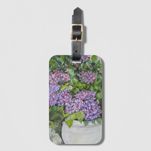 Étiquette À Bagage Fleur d'Hydrangea (Devant Vertical)