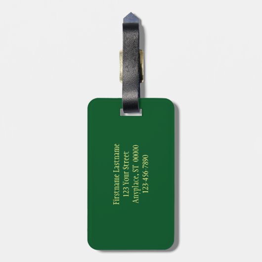 Étiquette À Bagage Fleur d'orchidée à chlipper jaune personnalisée (Dos Vertical)