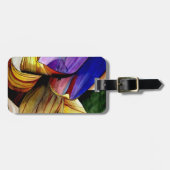 Étiquette À Bagage Fleur Fritillaire violet couleur d'origine art (Devant horizontal)