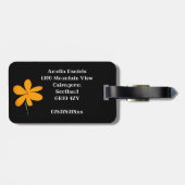 Étiquette À Bagage Fleur funky personnalisée (Dos horizontal)